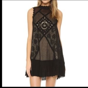Free People Angel Lace Tunic Dress, black